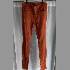 Joe's 'Mid Rise Legging' burnt orange skinny jeans, women's size 28